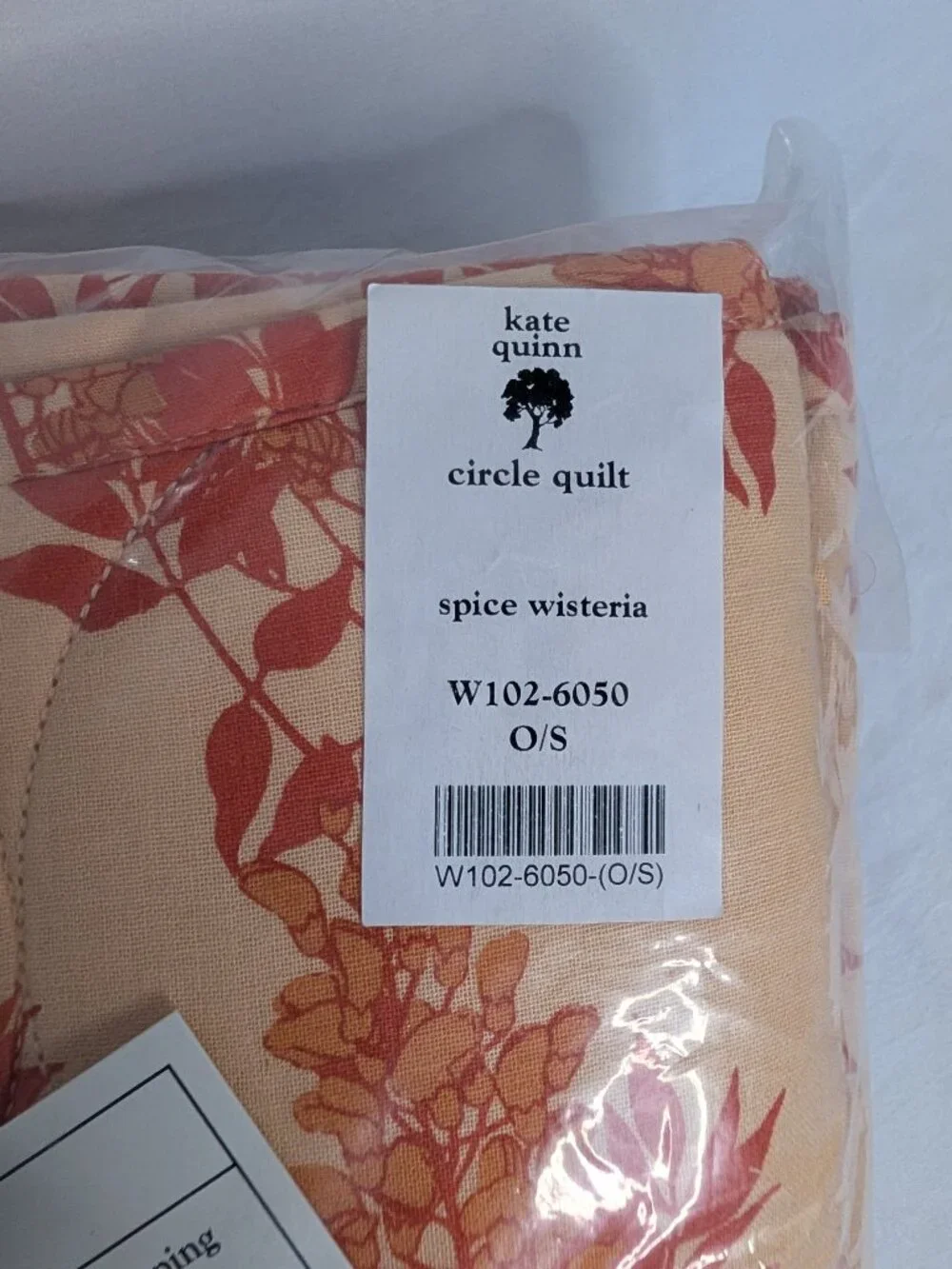 New Kate Quinn Spice Wisteria Organic Cotton Circle Quilt Blanket